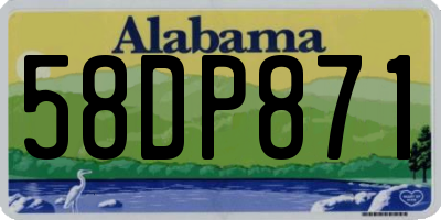 AL license plate 58DP871