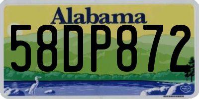 AL license plate 58DP872