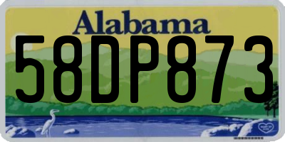 AL license plate 58DP873