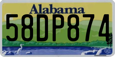 AL license plate 58DP874