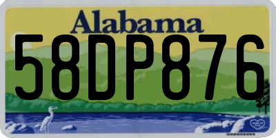 AL license plate 58DP876
