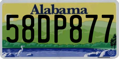 AL license plate 58DP877