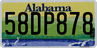 AL license plate 58DP878