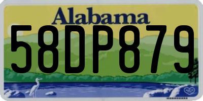 AL license plate 58DP879
