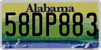 AL license plate 58DP883