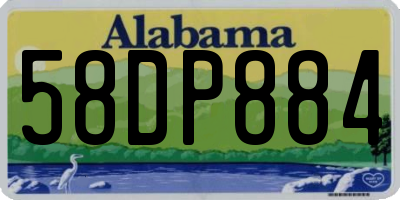 AL license plate 58DP884