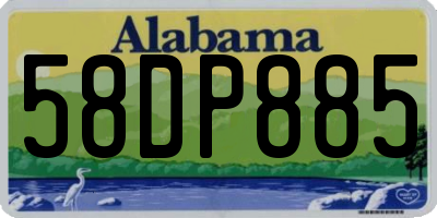 AL license plate 58DP885