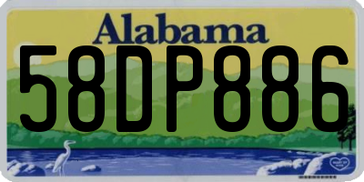 AL license plate 58DP886