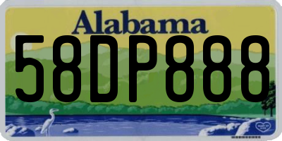 AL license plate 58DP888