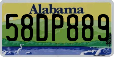 AL license plate 58DP889