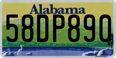 AL license plate 58DP890