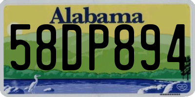 AL license plate 58DP894