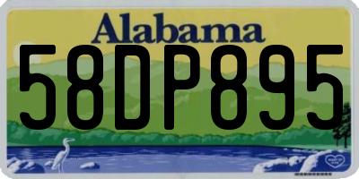 AL license plate 58DP895