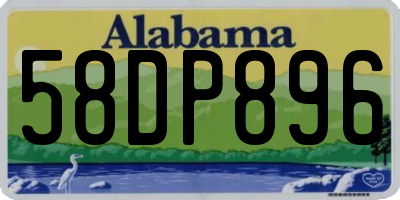 AL license plate 58DP896