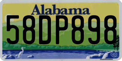 AL license plate 58DP898