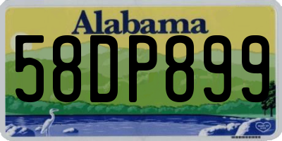 AL license plate 58DP899