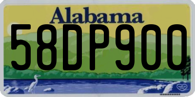 AL license plate 58DP900