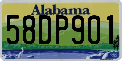 AL license plate 58DP901
