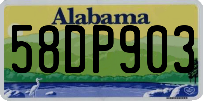 AL license plate 58DP903