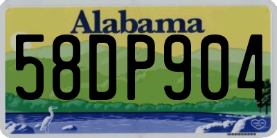 AL license plate 58DP904