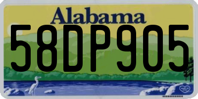 AL license plate 58DP905