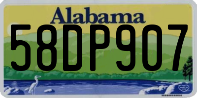 AL license plate 58DP907