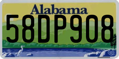 AL license plate 58DP908