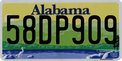 AL license plate 58DP909