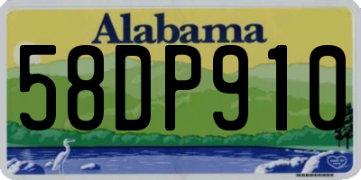 AL license plate 58DP910