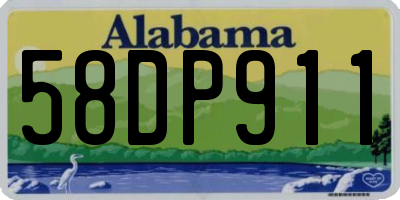 AL license plate 58DP911