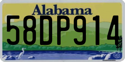 AL license plate 58DP914
