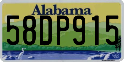 AL license plate 58DP915