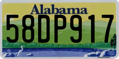 AL license plate 58DP917