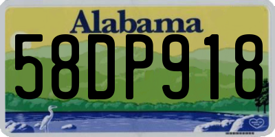 AL license plate 58DP918