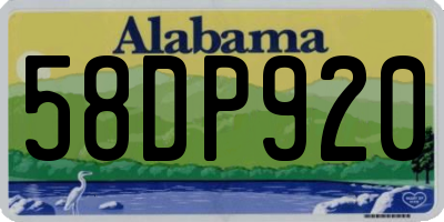 AL license plate 58DP920