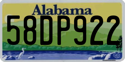 AL license plate 58DP922