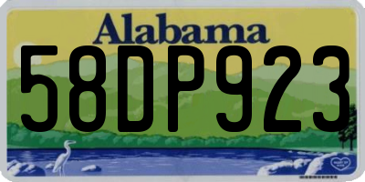 AL license plate 58DP923