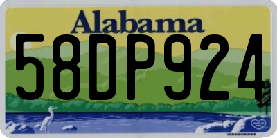 AL license plate 58DP924