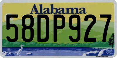 AL license plate 58DP927