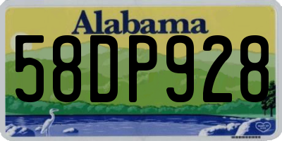 AL license plate 58DP928