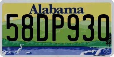 AL license plate 58DP930