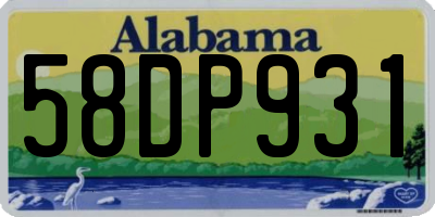 AL license plate 58DP931