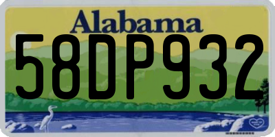AL license plate 58DP932