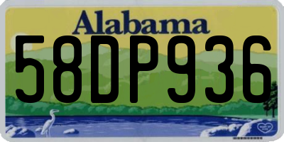 AL license plate 58DP936
