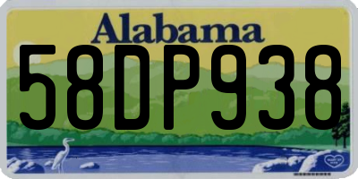 AL license plate 58DP938