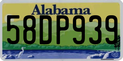 AL license plate 58DP939