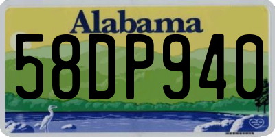 AL license plate 58DP940