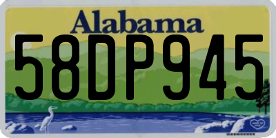 AL license plate 58DP945