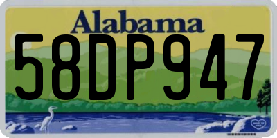 AL license plate 58DP947