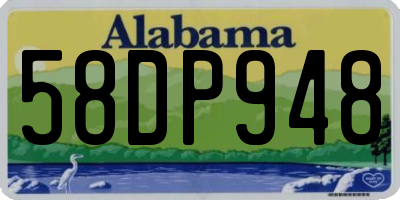 AL license plate 58DP948